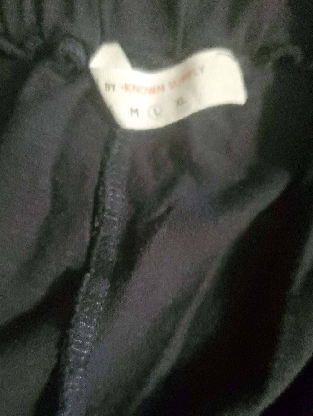Known Supply 100% Organic Cotton Knit Black Pants Size L - Picture 4 of 6